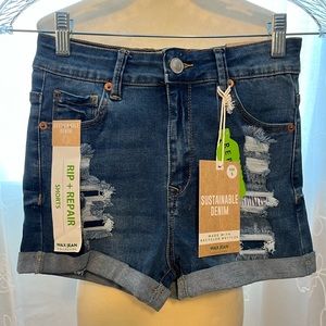 NEW WAX JEAN SUSTAINABLE DENIM JEANS SHORTS